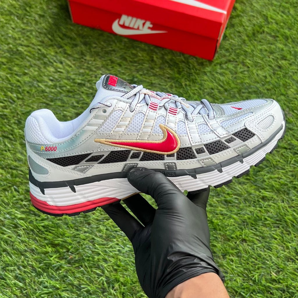 Nike P-6000 “Platinum/Varsity Red”