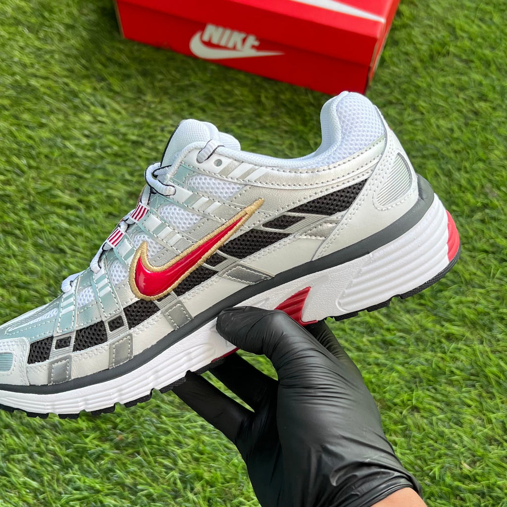 Nike P-6000 “Platinum/Varsity Red”