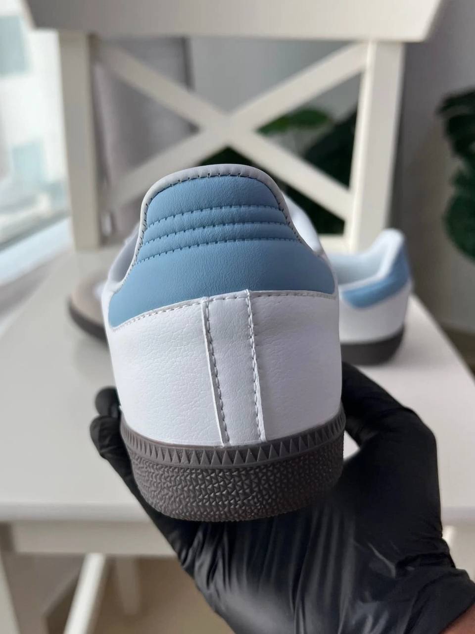 Adidas samba white halo blue