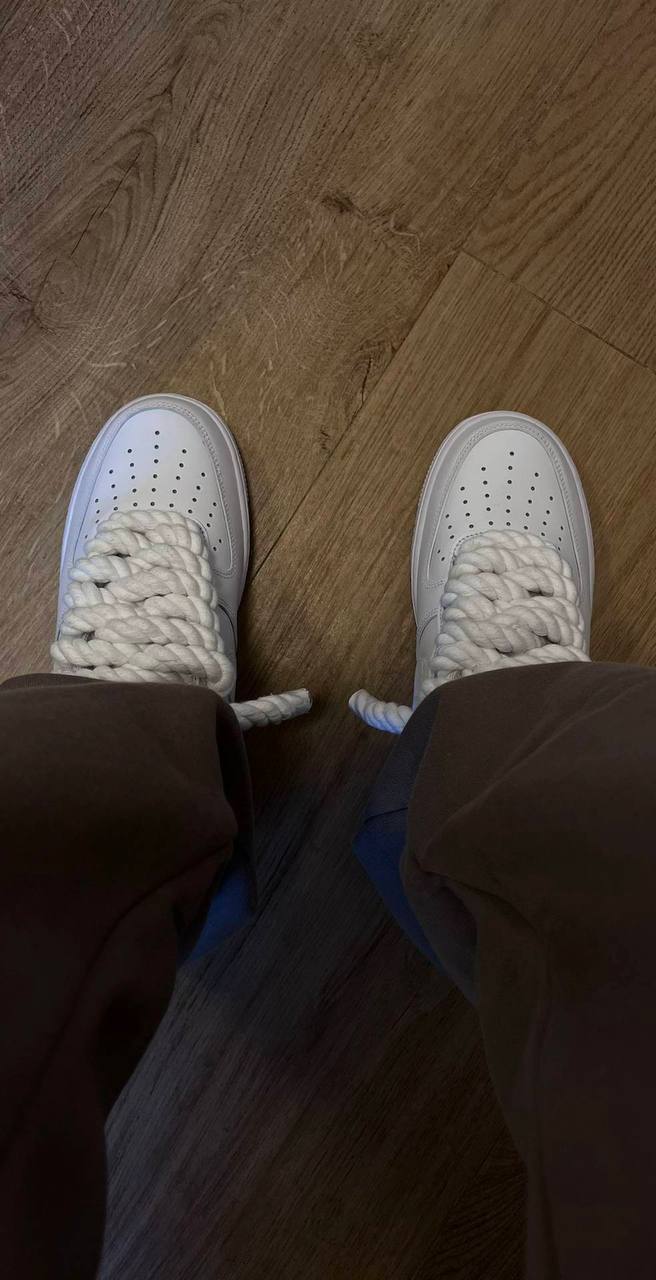 AF1 WHITE ROPELACES