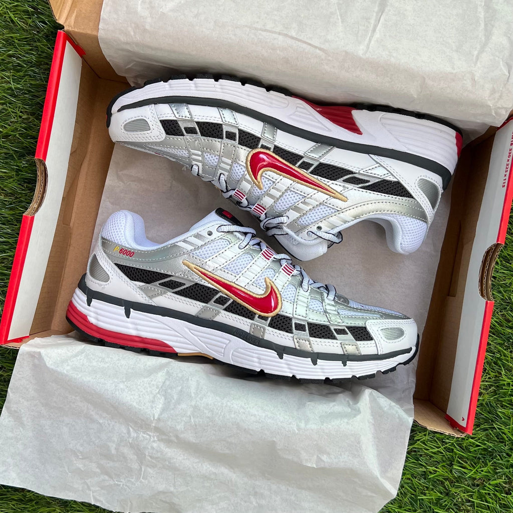 Nike P-6000 “Platinum/Varsity Red”